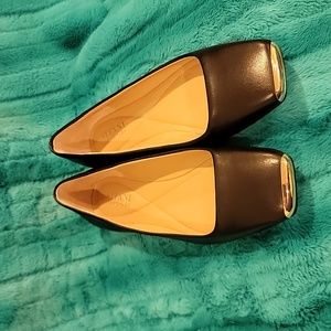 A pair of Alfani flats, black with gold tip. Brand new. Size 7.5